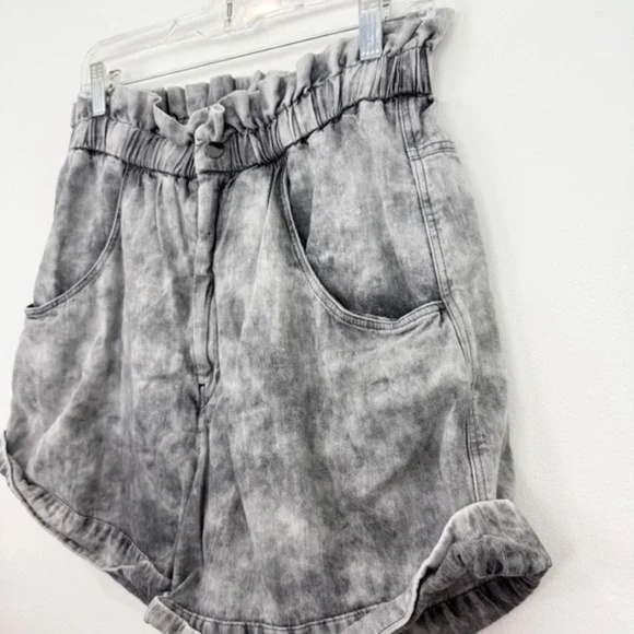 Isabel Marant Etoile Itea Paperbag Shorts Faded Black Color Size 42 XL - Picture 2 of 6